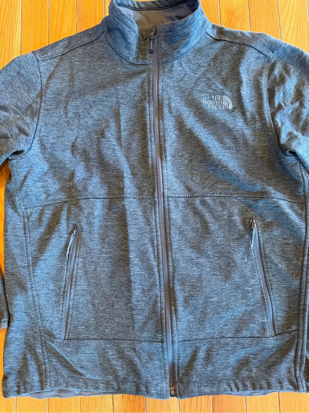 The North Face Full Zipper Front Gray Lightweight Jacket Mens Size Large